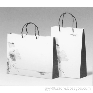White wood pulp pulp paper gift bag, shopping bag